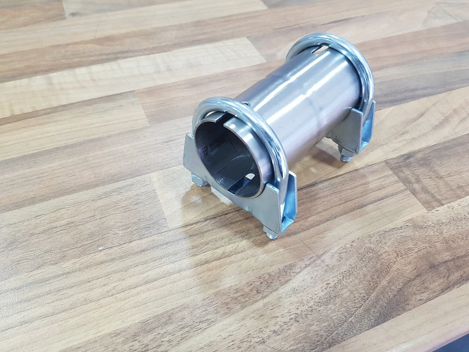 EXHAUST PARTS UK 1.75" 45mm Exhaust Pipe connector sleeve with Clamps Joiner tube Coupler adapter