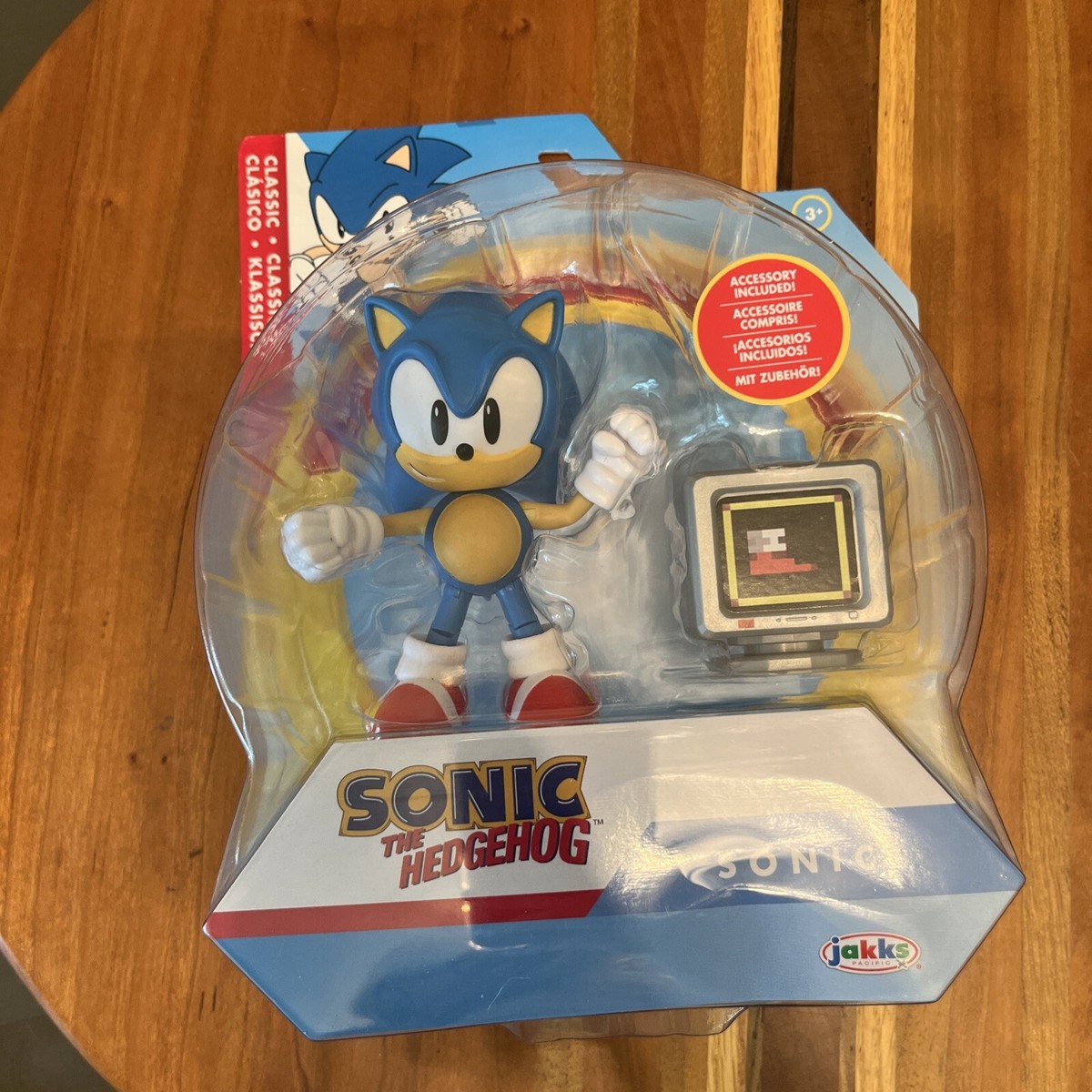 Sonic with Monitor - Classic Sonic The Hedgehog 4 Articulated Figure Jakks  Pac.