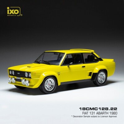 1980 FIAT 131 ABARTH BASE RALLY YELLOW 1:18 SCALE BY IXO-MODELS 18CMC128.22