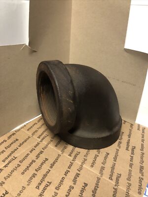 4 x 3 1/2 Steam Elbow-- 4''x.3.5'' FNPT Reducing Elbow USA Cast Iron
