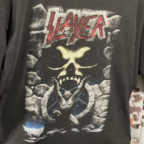 Slayer shirt Live Intrusion concert T shirt Win 1990s vintage concert t-shirt, vintage, size L, single stitch, B+ condition