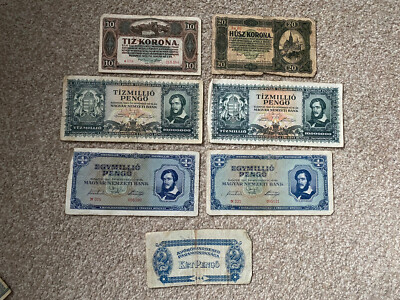 20er Set alte Banknoten Jugoslawien, Ägypten, Ungarn, Singapur, Rumänien, USA usw.