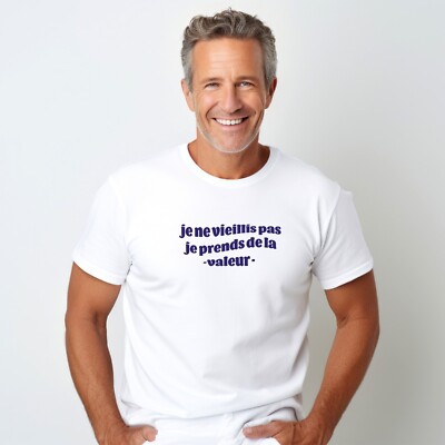 White Men's Short Sleeve T-Shirt I Don't Age I Gain Value