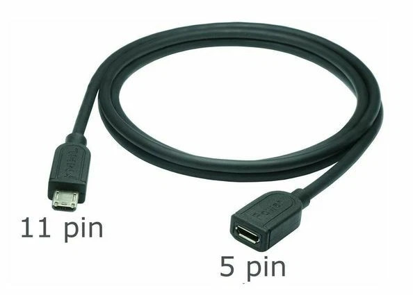 1m  MHL Micro USB Adapter für Samsung Galaxy S3/ S 4/ Note 2 | 11 pin auf 5 pin - Bild 2 von 2