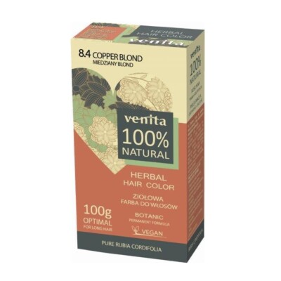 5902101519731 Herbal Hair Color ziołowa farba do włosów 8.4 Miedziany Blond 100g
