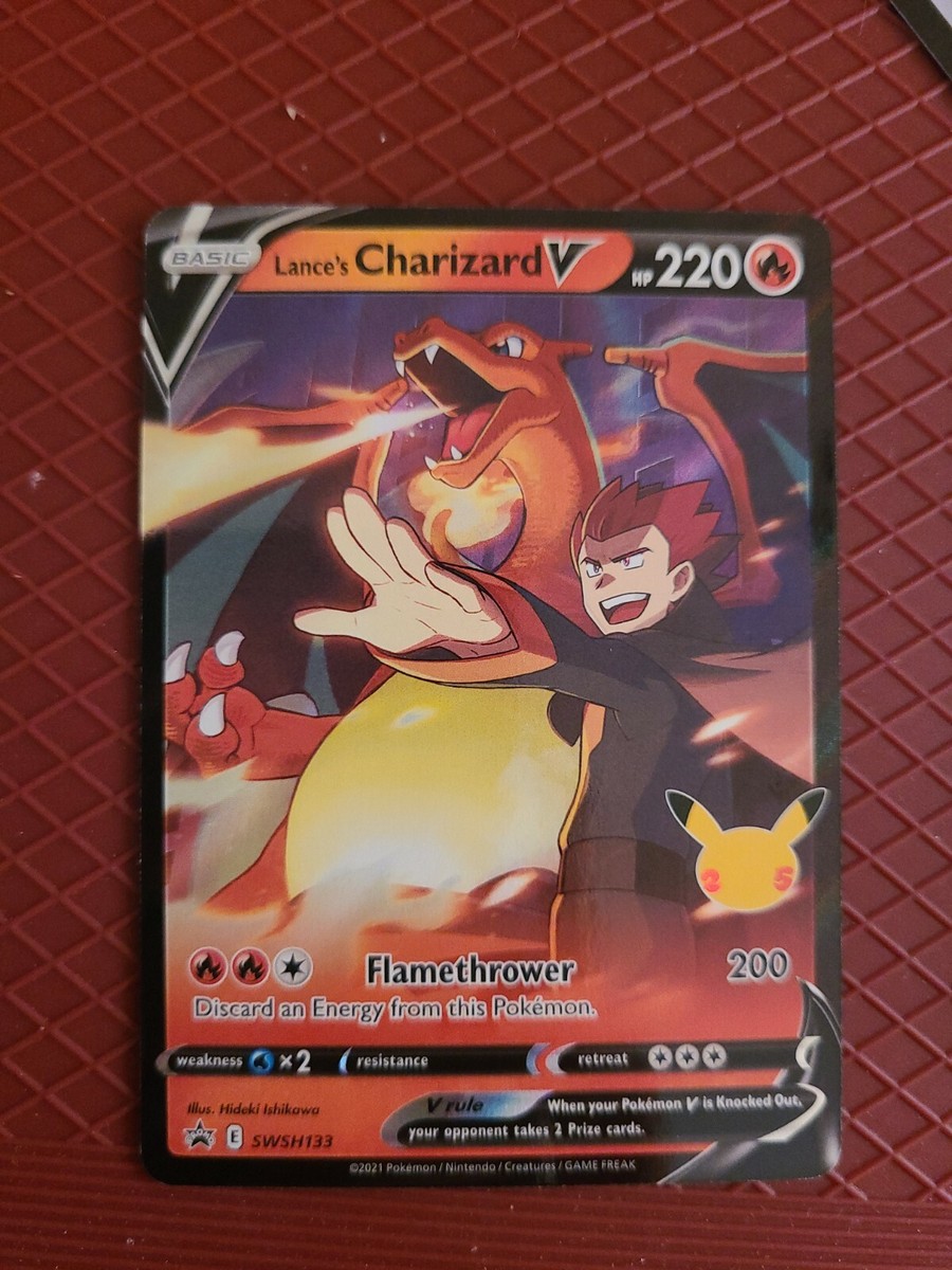 Lance's Charizard V SWSH133 Promo - Pokemon Celebrations 25th