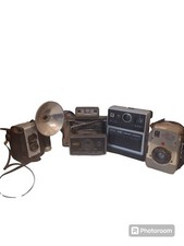 Vintage Camera Lot 4 Argus75, Brownie Bull's Eye, Kodak EK6, Polaroid 420 AS IS