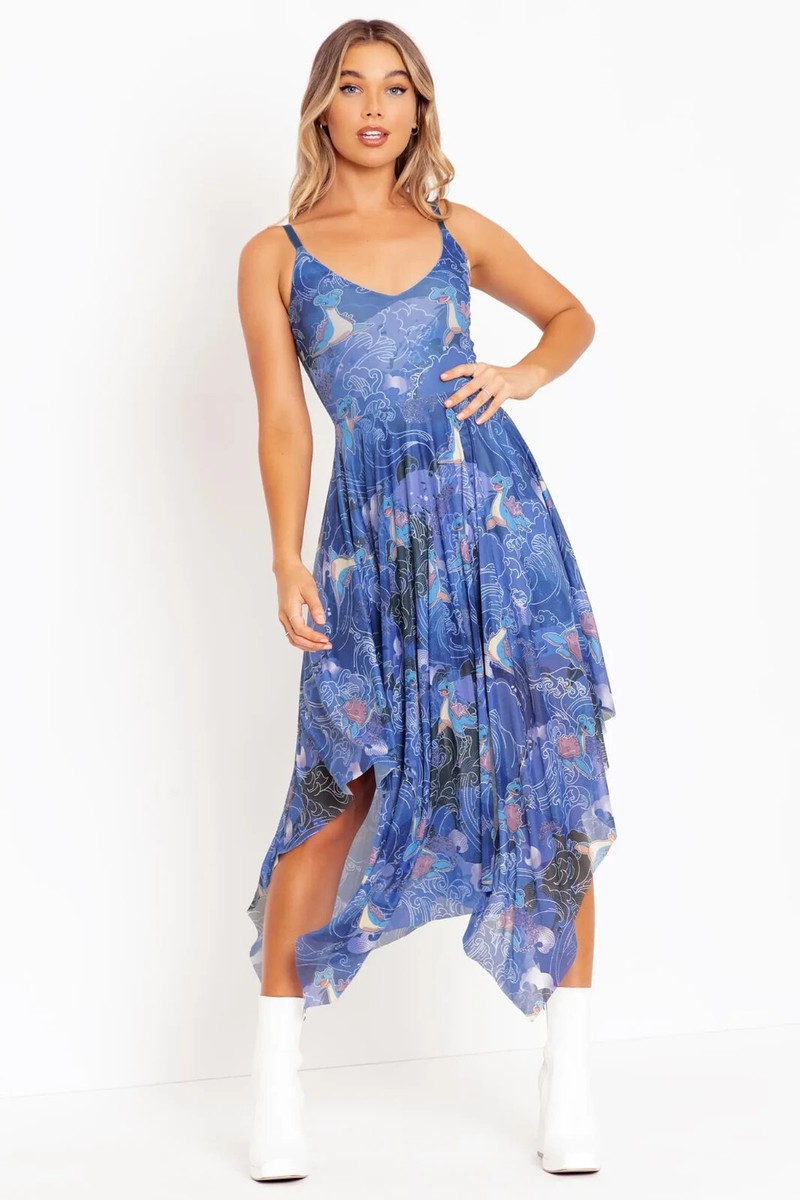 Blackmilk Lapras Waves Handkerchief Dress Pokemon Size Medium M