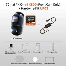 Dash Cam 4K Omni X800 HDR 360° Rotating Dual-Channel 4G fit for 70mai X800 Omni
