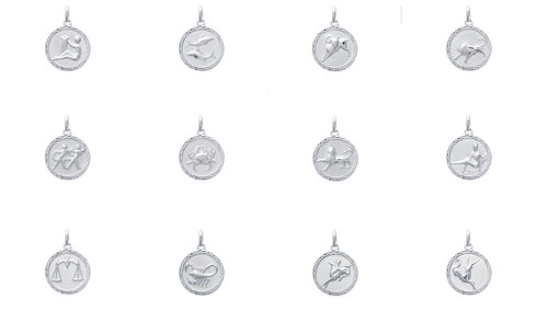 Pendentif Signe Astrologique En Argent 925 - Balance, Scorpion, Lion, Bélier, Capricorne