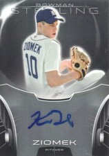 2013 Bowman Sterling Prospect Autographs #KZ Kevin Ziomek Auto - NM-MT