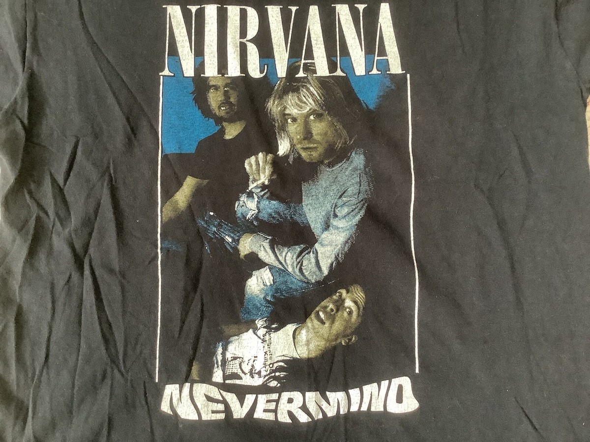 96’s Nirvana Nevermind Promo Tee Rare !! Rare Original Nirvana Nevermind Promo Single Stitch Shirt Large | eBay