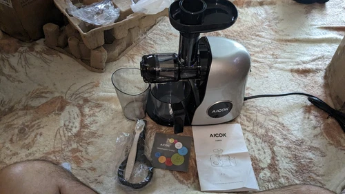 Aicok AMR521 Black/SilverEasy Clean Slow Masticating Juicer Extractor In box #49
