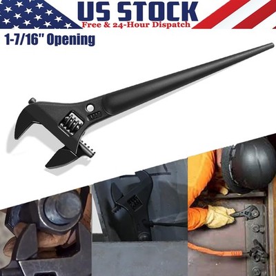 Extra Wide Adjustable Wrench, Spud Wrench for Up to 1-7/16'' Nuts & Bolts 3227