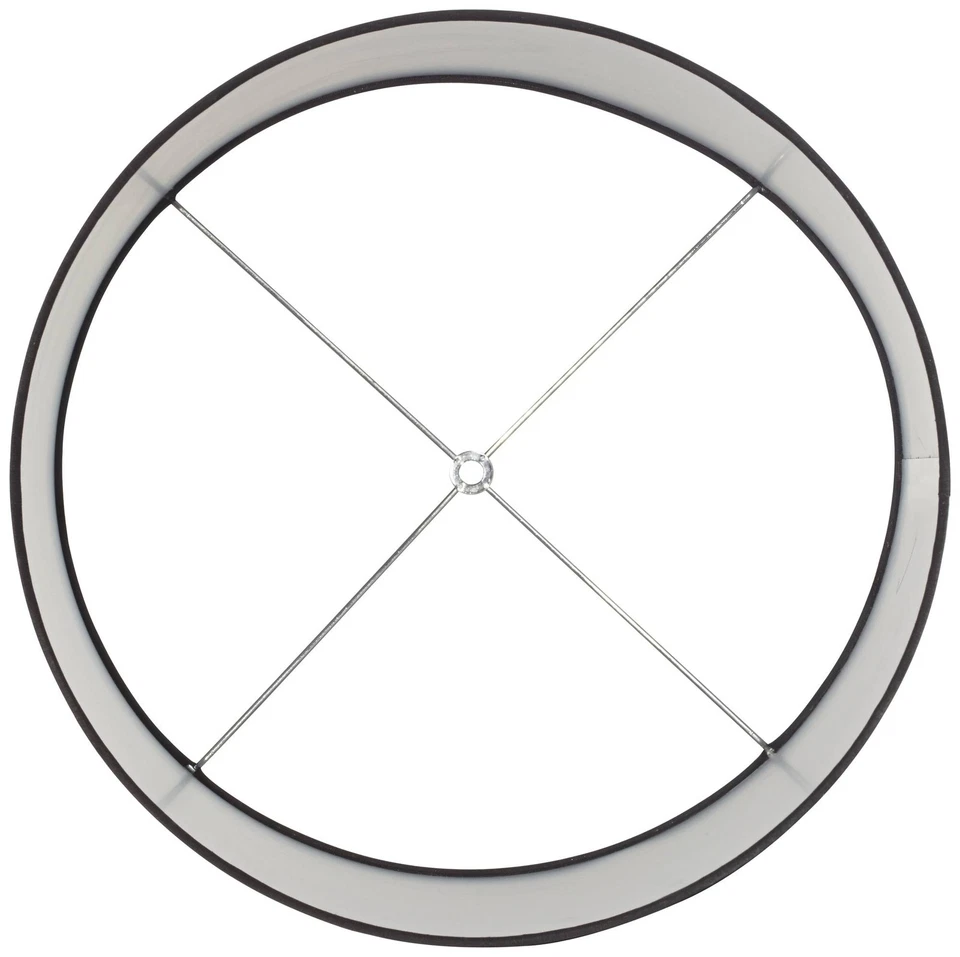 Springcrest Black Fabric Set of 2 Drum Lamp Shades 16x16x11 (Spider) - Image 3 of 4