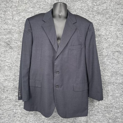 Brooks Brothers Suit Jacket Mens 46R Gray 100% Wool Three Button