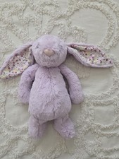 Jellycat Medium Blossom Jasmine Bunny 12  Plush Purple Lilac Floral Retired Rare