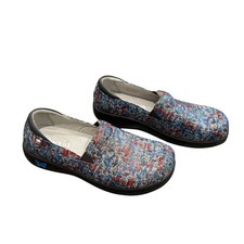 Alegria Keli Clogs Women 39 Red White Blue Whole Shebang Leather Slip On Nurse