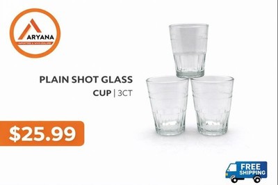 PLAIN SHOT GLASS CUP | 3CT - Only $25.99   FREE Shipping