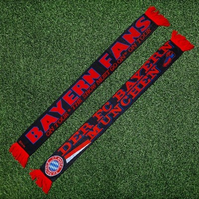 Football scarf FANS FC Bayern Munchen soccer scarves Bavaria Munich on tour