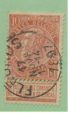 Belgium Stamp Scott #65, Used, 1897 Postmark