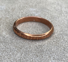 Copper Ring Stackable Hammered Rings band Size 10 Promise Ring Unisex 3mm thick