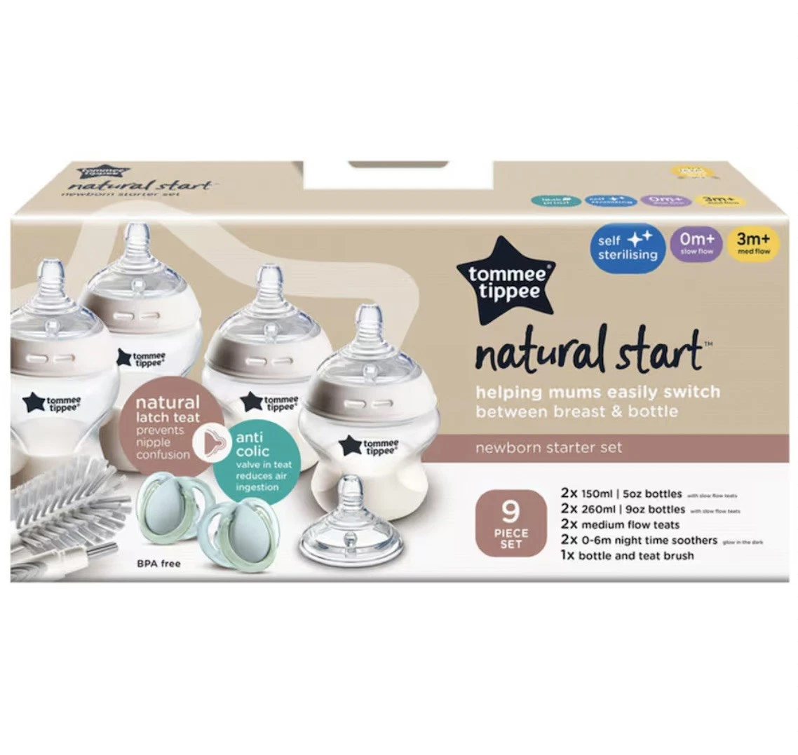 NEW Tommee Tippee Natural Start Newborn Starter Set Bottles Soothers Brush Baby
Opens in a new windo