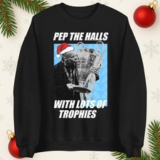 Pep The Halls With Lots Of Trophies Football Christmas Jumper, Xmas Gift Top