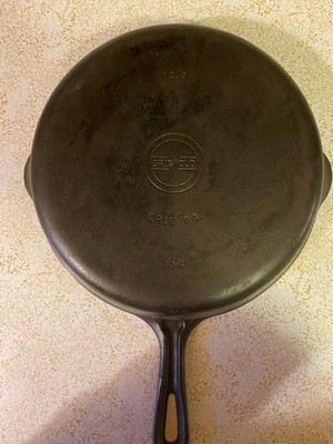 VTG Griswold Cast Iron # 8 Large Logo  Skillet Erie Pa. USA  704