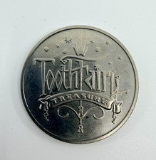 Vintage Y2K Tooth Fairy Treasure Silver Tone Novelty Coin Token Collectible