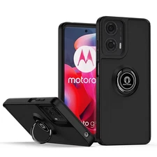 For Moto G Stylus 2024 Case Car Magnetic Ring Stand Shockproof Hard Cover