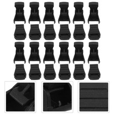 50Pcs Reusable Nylon Cord Lock Buckles Adjustable Drawstring Clips Black
