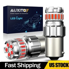 2/4X AUXITO 1156 7506 BA15S P21W Red LED Tail Brake Light Bulbs High Power