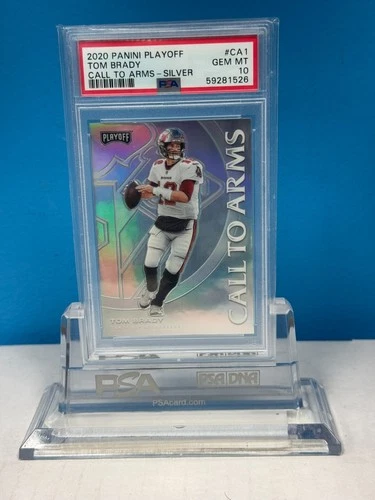 2020 Playoff Call to Arms Tom Brady #CA-1 Silver Prizm PSA 10