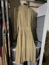 Tory Burch Beige Midi Dress with Little Hearts – Size 4 • Brand: Tory Burch •
