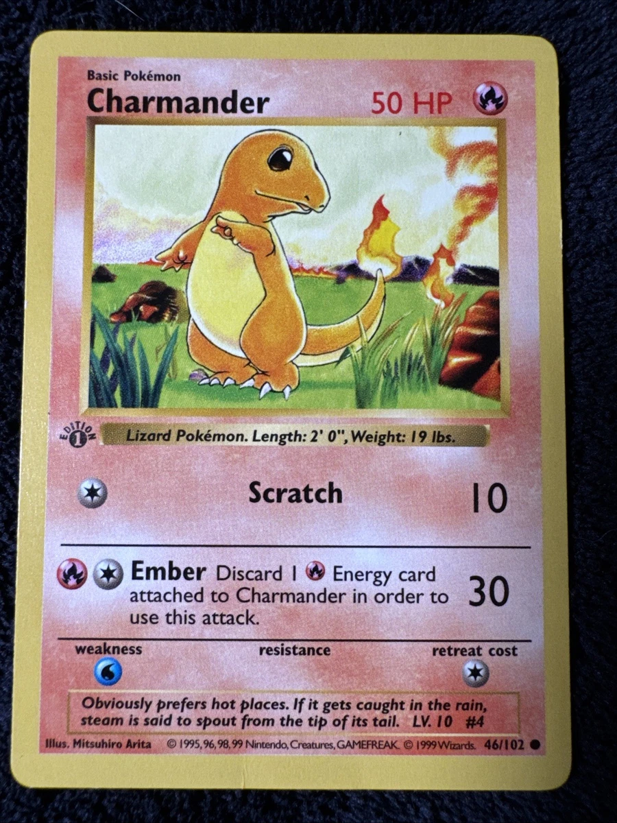 Charmander Pokémon TCG Shadowless Individual Collectible Card Game