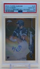 PSA 10-2020 Topps Chrome Update Rookie Debut Auto Gold Refract Luis Robert /50