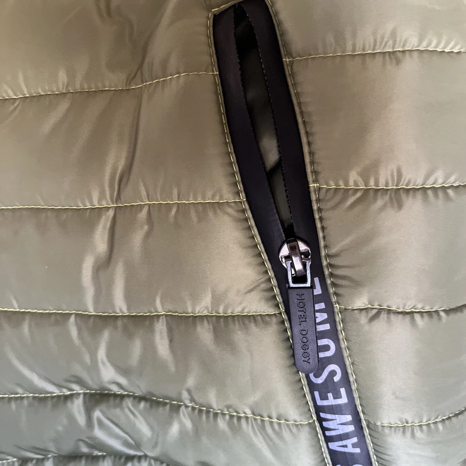 Hotel Doggy Quilted Dog Puffer Vest Coat Golden Kiwi Ombre- X-LARGE FREESHIP - Image 4 of 4