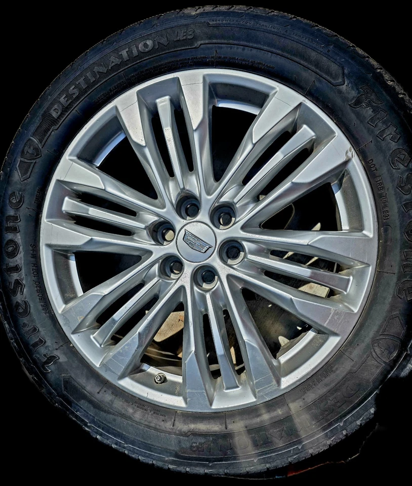 CADILLAC XT5 2017-2020 OEM Factory Wheel 20" Rim 4801 4802 Light Hyper Silver - Image 3 of 4