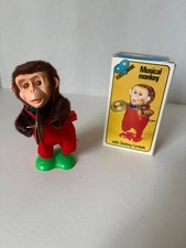Wind Up Monkey Playing Cymbals - Vintage, Very Clean, Works