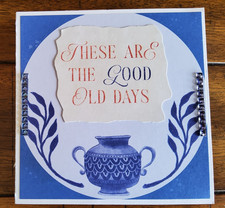 Handmade Scrapbook Junk Journal Folio Album 5.25"x5.25" The Good Old Days Theme
