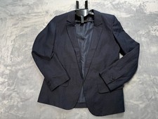 Ann Taylor Blazer Jacket Women's 6 Black Lined Notch Lapel Open Front Business