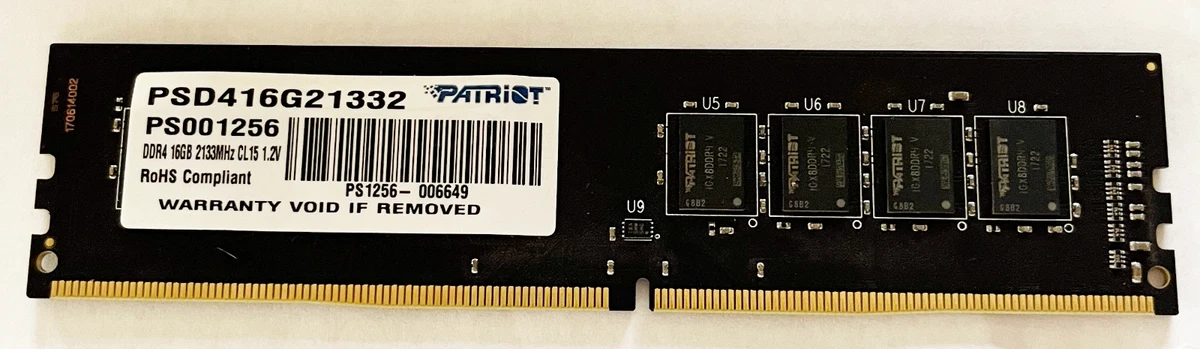 Patriot DDR4 SDRAM 16 GB Capacity per Module Memory (RAM) for sale