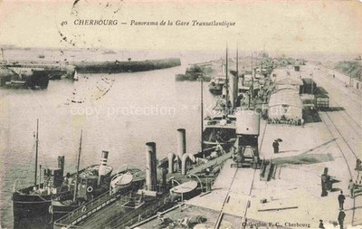 CHERBOURG-Octeville 50 Manche Panorama de la Gare Transatlantique