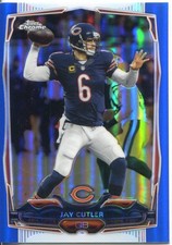 Topps Chrome Football 2014 Blue Refractor Card #58 Jay Cutler