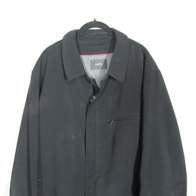 Sanyo Jacket Coat Men's Black Casual Size XL Collared Full Zip