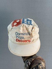 Vintage Domino's Pizza Delivers Hat Cap Elastic Mens One Size Beige Work Hat