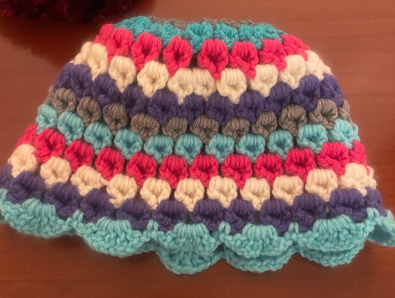 knit hat, handmade by professional knitter, multi-colored, women's one-size