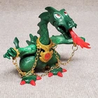 VTG 1995 Playmobil Geobra Green Dragon Figure Breast Plate Wrist Leg Shackles