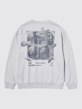 NWT XS UNIQLO x Pokemon Card Sweatshirt Cotton Mewtwo Rare Gray Sweats Limited